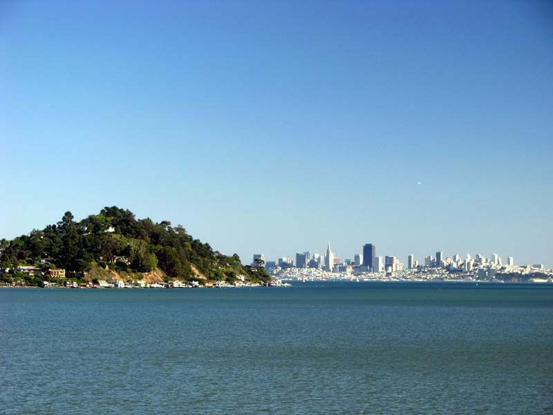 View of Belvedere Island and San Francisco from Tiburon