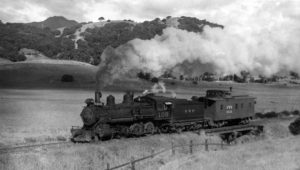 Steam locomotive in east Corte Madera, CA