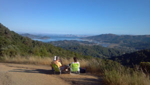 Picnic on Christmas Tree Hill with views of Sausalito and San Francisco