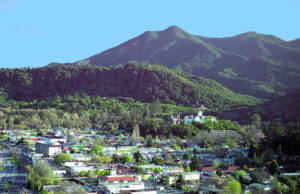 San Anselmo CA with view of Mt Tamalpais