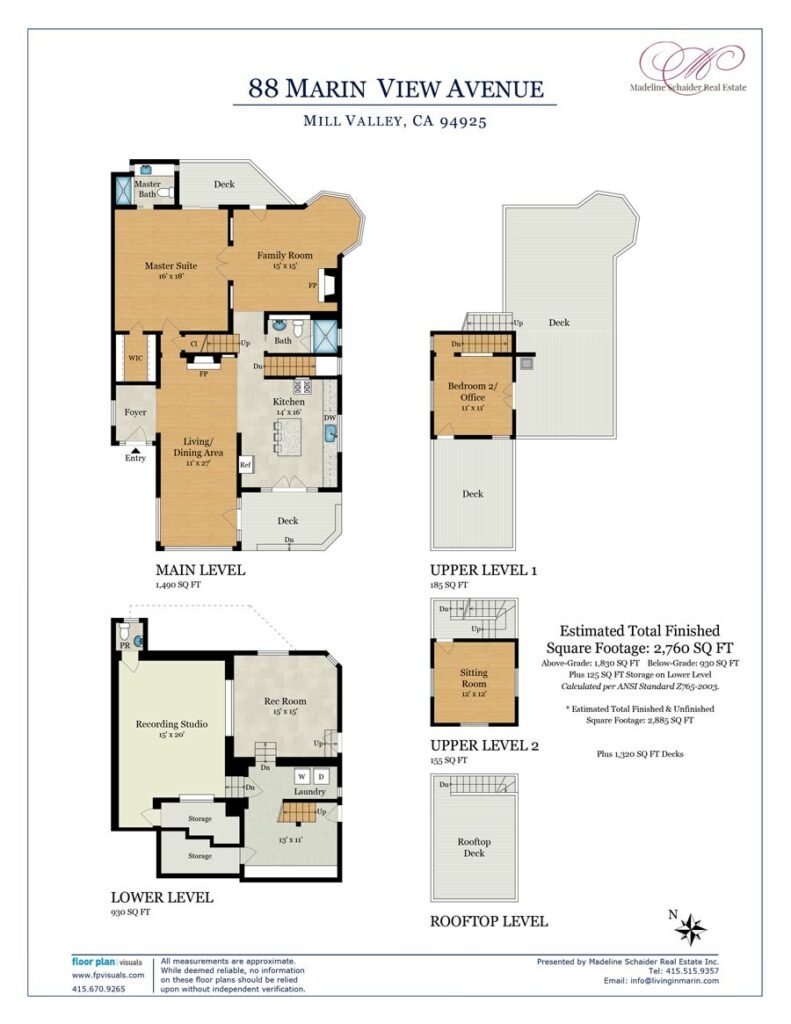 88 Marin View Ave Mill Valley Floor Plan