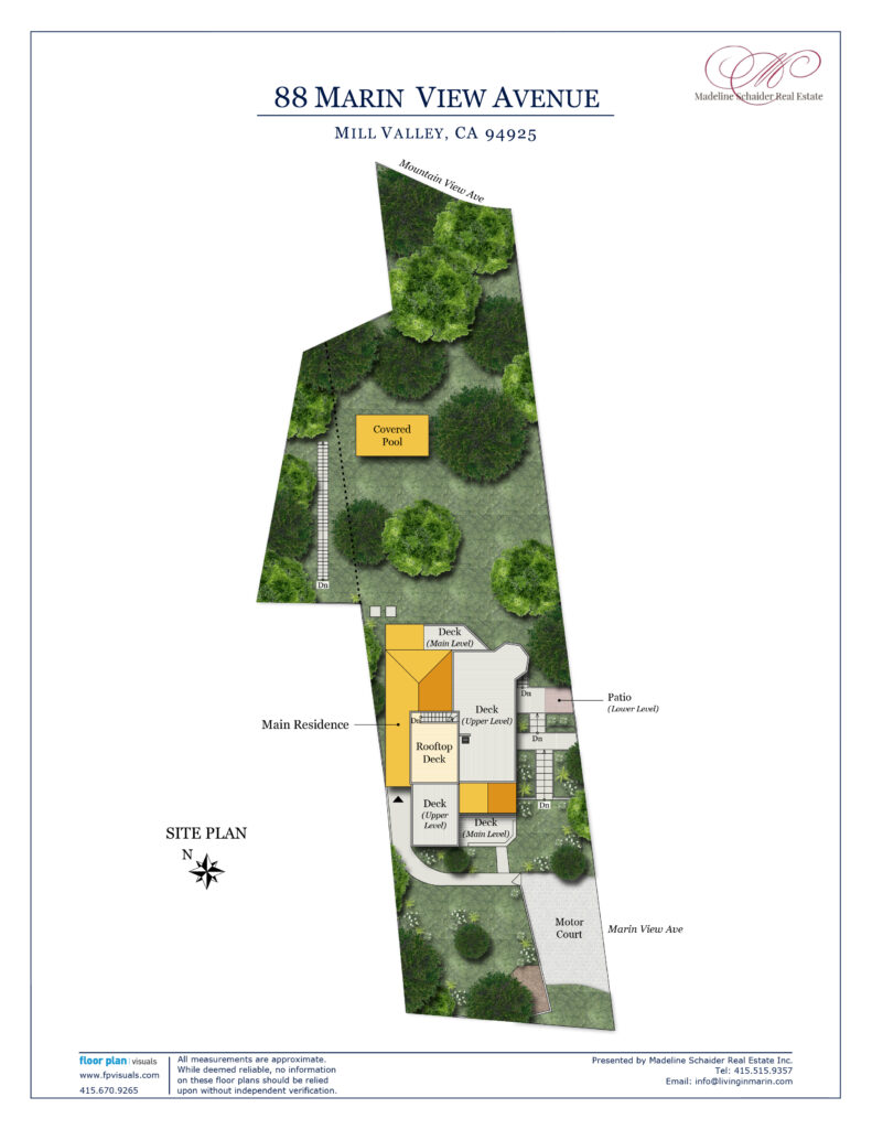 88 Marin View Ave, Mill Valley Site Plan