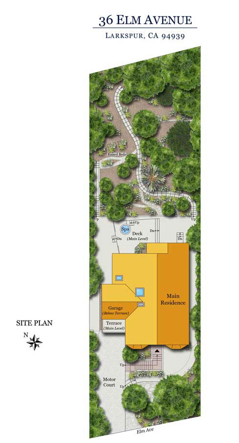 Site Plan for 36 Elm Ave, Larkspur, CA