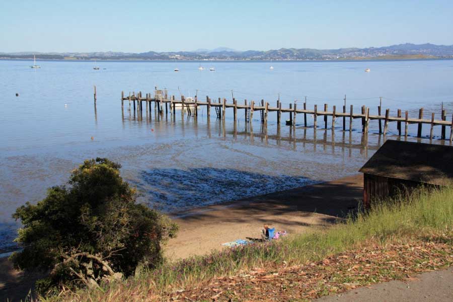 China Camp beach and fishing pier