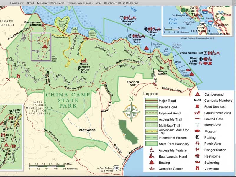 Map of China Camp State Park