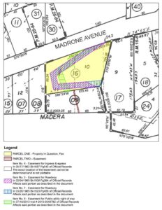 examples of easements on a hillside property in Marin