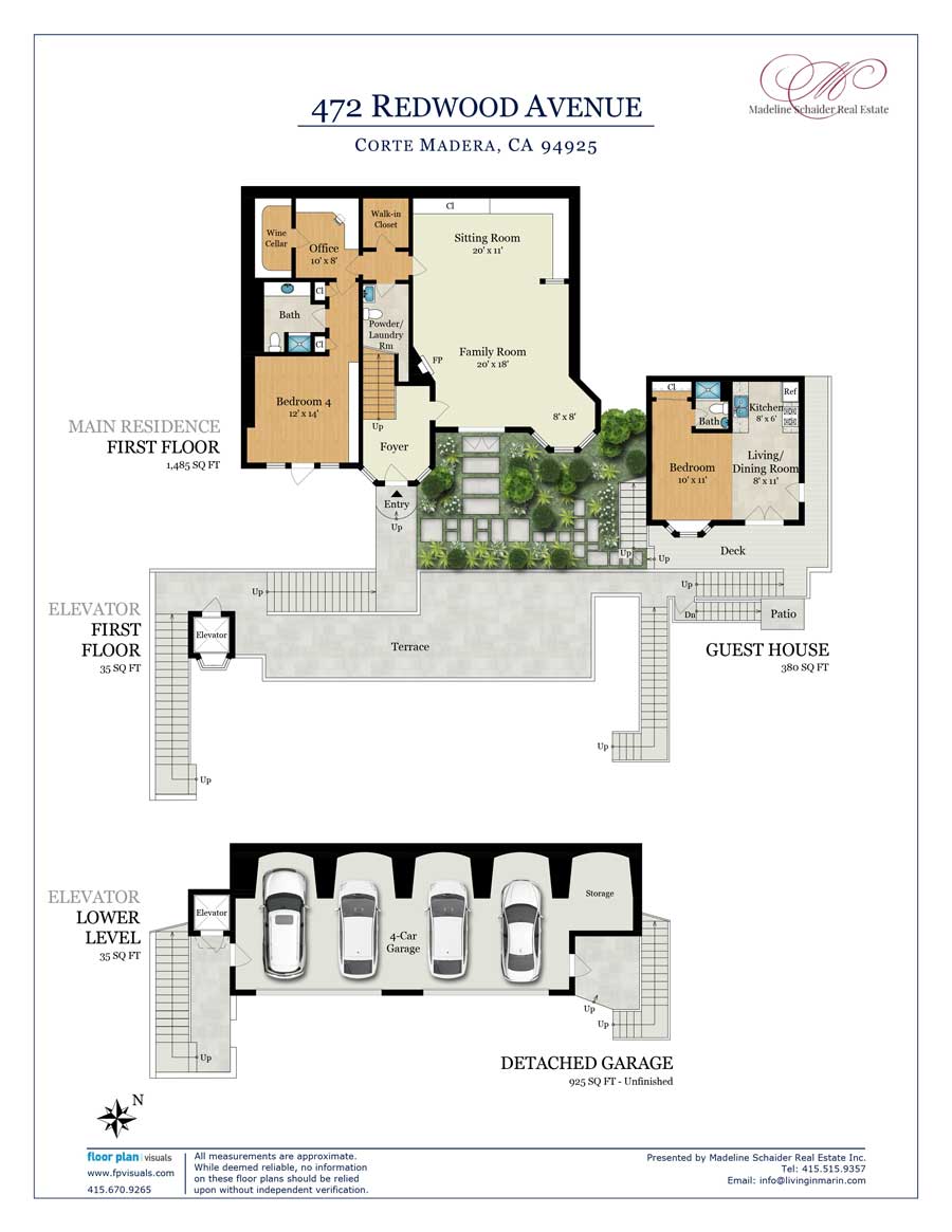 Entry level floorplan 492 Redwood Ave, Corte Madera