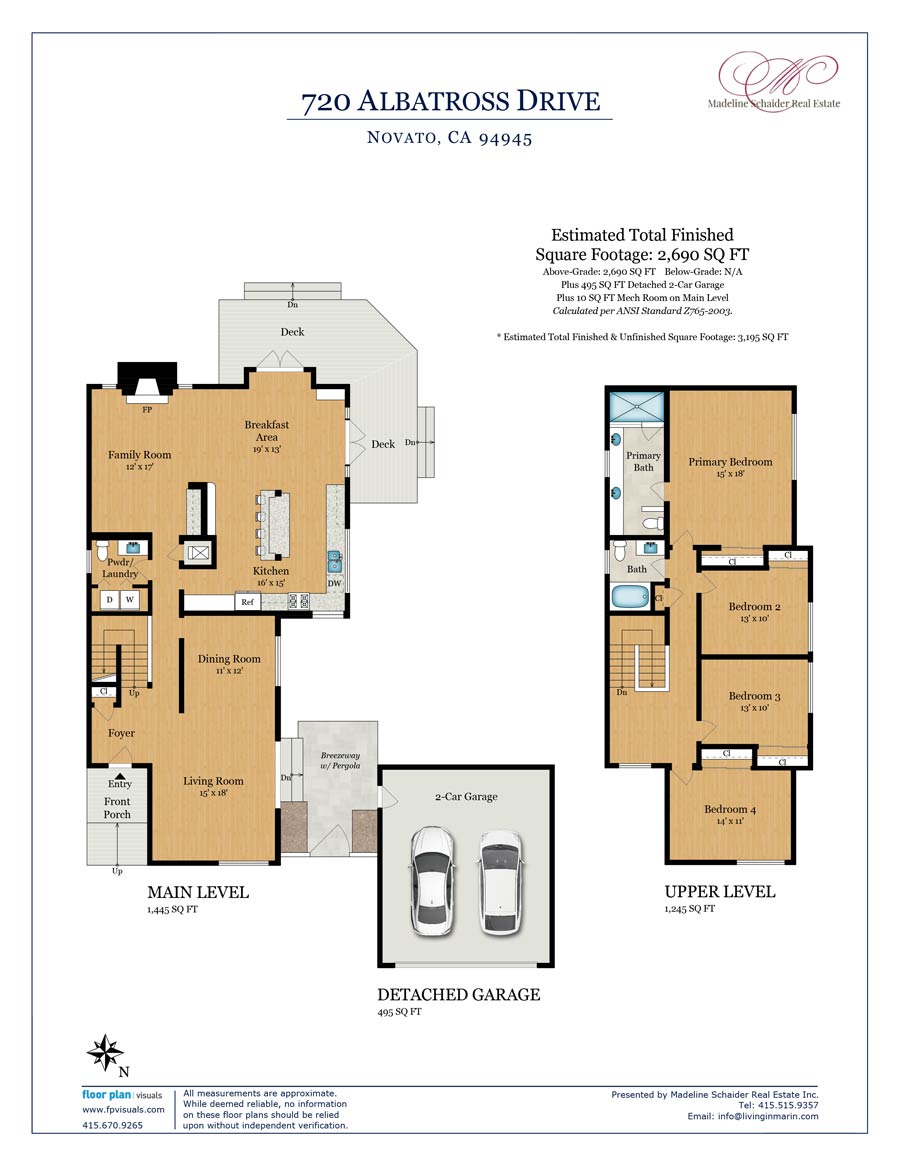 Floor plan 720 Albatross Novato, CA