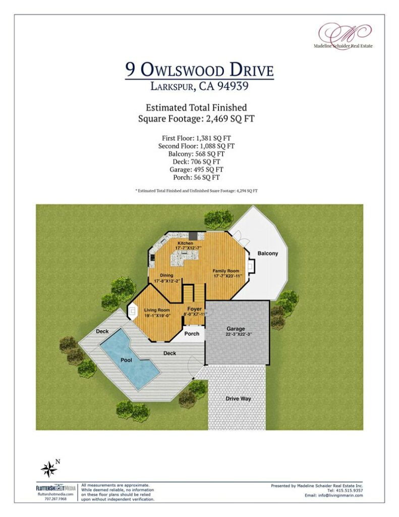Site plan 9 Owlswood Dr, Larkspur, CA